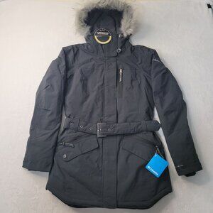 Columbia Watson Lake Women's Black Faux Hood Insulated Winter Jacket Size XS NWT